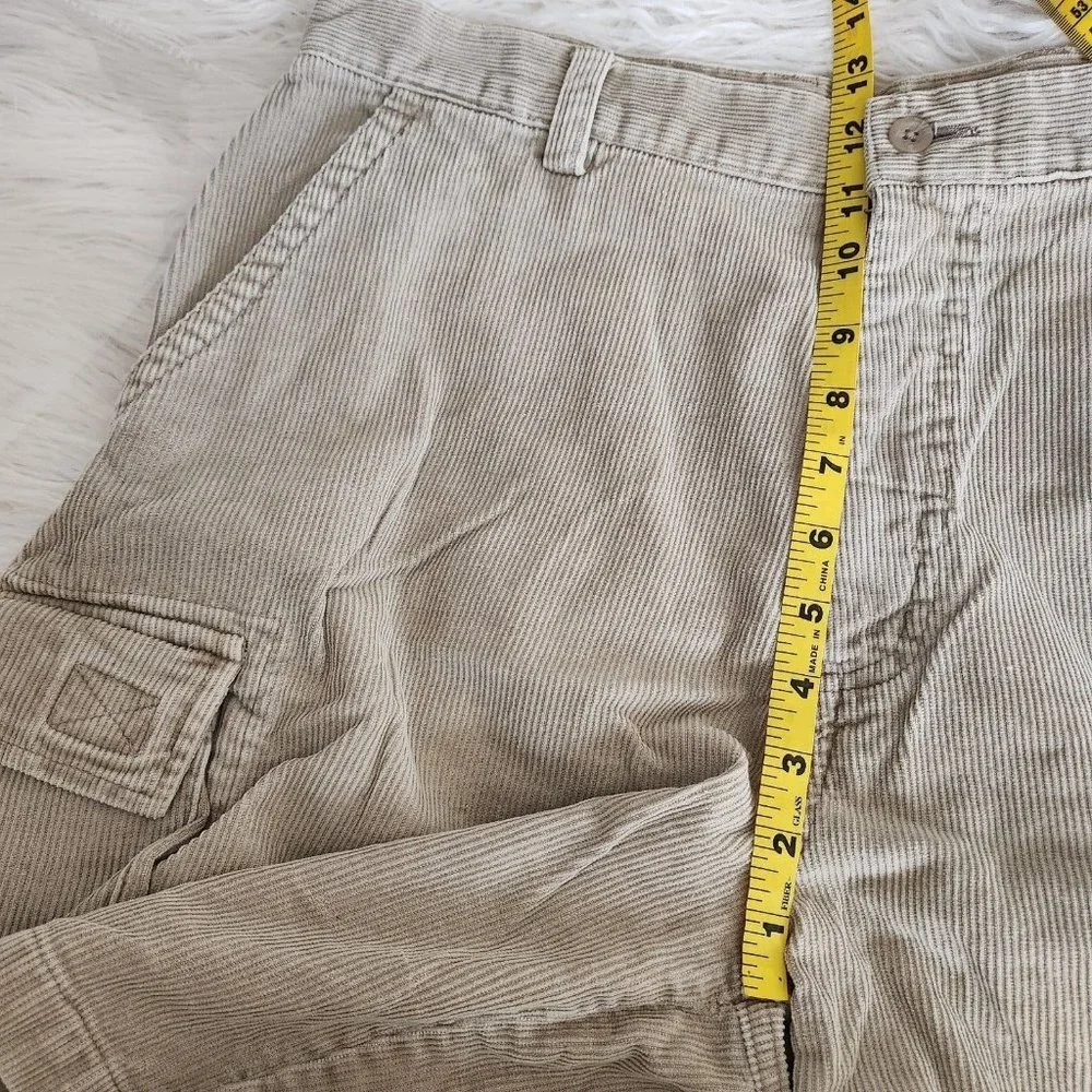 VTG NorthCrest Corduroy Carpenter Shorts‎ Size 36 Gray Made In USA Mom Hikers